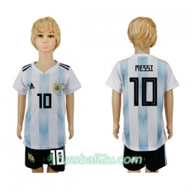 Günstige Fußballtrikots Argentinien Messi 10 Kinder Heimtrikot WM 2018
